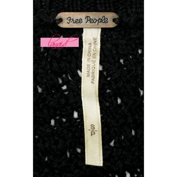 Free People Bow Back Pullover Knit Sweater Open Cut-Out Cropped Back Backless S - Picture 8 of 10